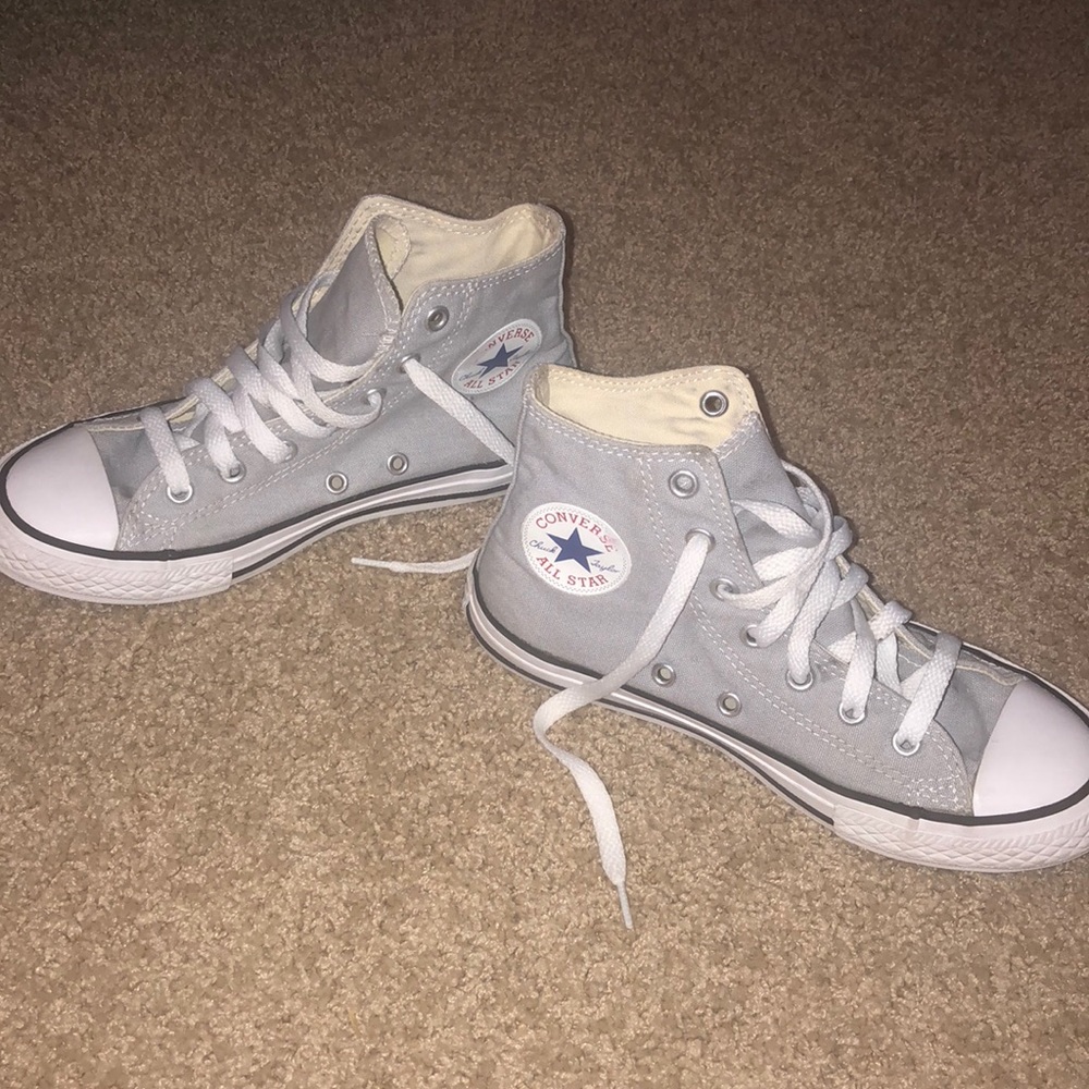 Grey Converse High Tops Size 2
